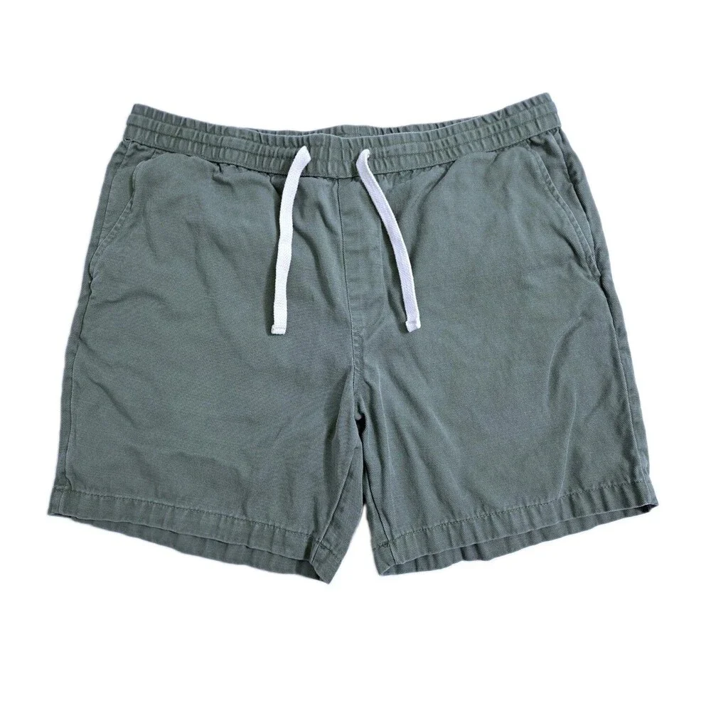 Goodfellow Men's Large Drawstring Pull On Green Shorts Beach Summer Gym Run